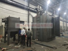 吊鉤式拋丸機驗貨現場